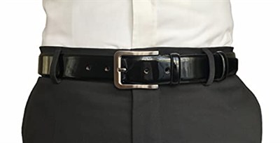 %100 Hakiki Kaliteli Deri Siyah Rugan Klasik Kumaş Pantolon Kemeri 3,5 cm, Go-Dk-KLA-09