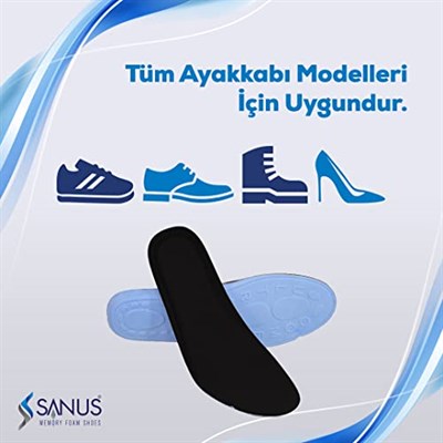 100 Model Visco Memory Foam Spor%100 Hakiki Deri Tabanlık (39, SİYAH)