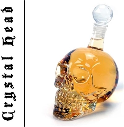1000 Ml Crystal Head Kuru Kafa İçki Şişesi