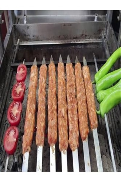 12 Adet Profesyonel Metal Kıyma Şiş Adana-Urfa-Antep Kebap Şişi