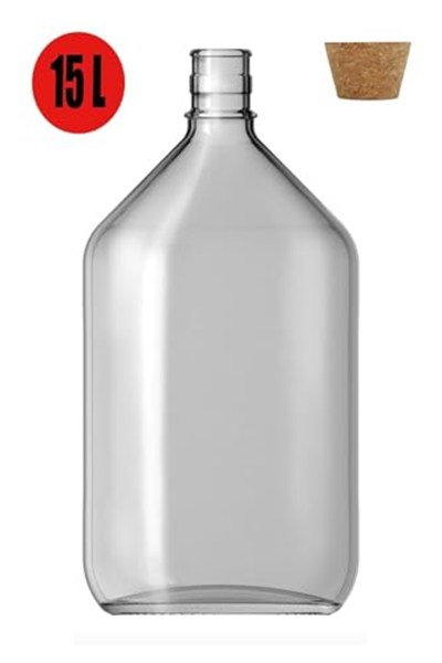 15 Litre Cam Damacana Mantar Kapaklı