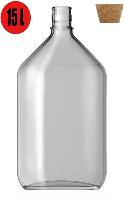 15 Litre Cam Damacana Mantar Kapaklı