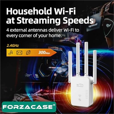 2.4GHz 300 Mbps 4 Antenli Kablosuz Wifi Güçlendirici Access Point Repeater - FC1021