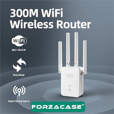 2.4GHz 300 Mbps 4 Antenli Kablosuz Wifi Güçlendirici Access Point Repeater - FC1021