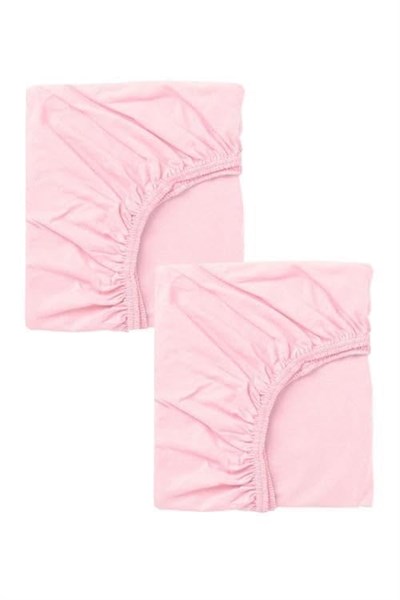 2 Adet 65 x 95 + 10 cm Anne Yanı Lastikli Penye Kumaş Bebek Çarşafı