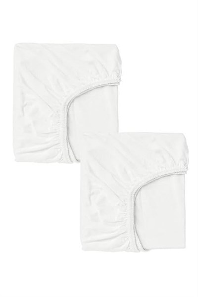 2 Adet 70 x 140 x 20 cm Anne Yanı Lastikli Penye Kumaş Bebek Çarşafı