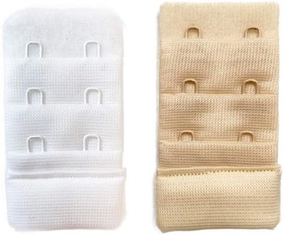 2 Adet Agraf Sütyen Uzatma Kopçası 3 Sıra / 2 Kanca Beyaz Ten