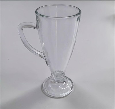 2 Adet Cam Latte Bardağı Kulplu Cam Kahve Bardağı 300 ml