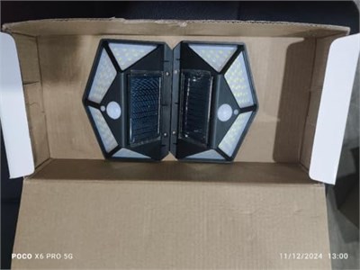 [2 adet] Dış mekan için solar lamba, 100 LED solar lamba, dış mekan için, hareket sensörlü güvenlik duvar lambası, 3 mod, su geçirmez solar duvar lambası, bahçe, avlu için