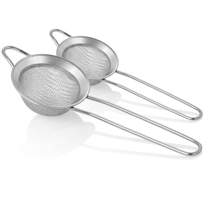2 Adet Smartizi Metal Çay Süzgeci (6 cm) - Paslanmaz İnce Gözenekli Pratik Çay ve Bitki Çayı Süzgeci