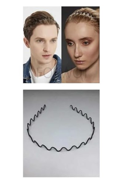2 Adet Zikzak Metal Taç Kadın Erkek Sporcu Tacı Unisex