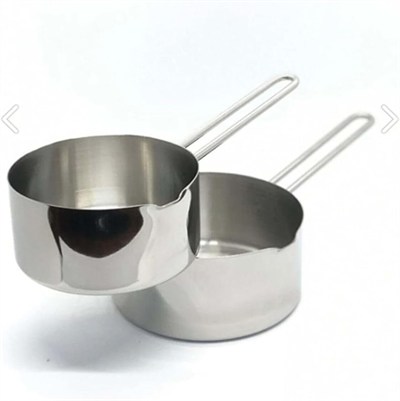 2 Li Set Paslanmaz Çelik Kaçerola Sütlük Ve Sosluk 14-16 Cm