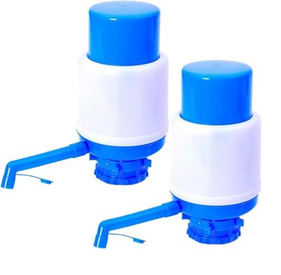 2 Paket Mavi Taşınabilir Manuel Su Pompası, 5 Galonluk Şişe için, Su Sürahisi Dispenseri Şişe Pompası İçme Suyu Pompası, 2-6 Galon için El Basın Su Soğutucu Dispenseri, Dış Mekan ve İç Mekanlar için