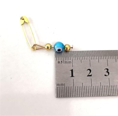 20 Adet 0.5 mm Maşallahlık İğneli Cam Karışık Renkli Nazar Boncuğu