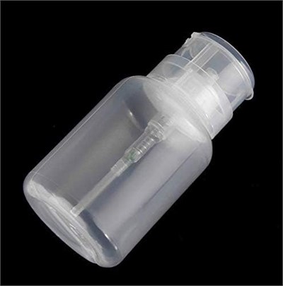 200 ml (7 oz) Oje Çıkarıcı Sıvı Şişe için İtmeli Boş Pompa Dağıtıcı, Beyaz Üst Kapak