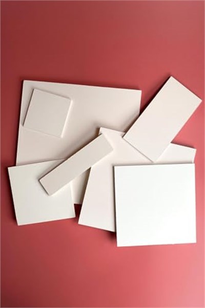 20x20cm Karo - Seramik Bisküvi 6lı (Ham Ürün)