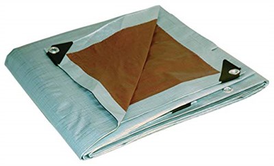 212167 cm Dry Top Heavy Duty Gümüş/Kahverengi ters çevrilebilir tam boy 10 mil Poly Branda Ürün #, 212167 - Seçenekler: 6 x 8, 10x12 Feet, 12 x 16