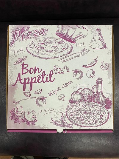 22 cm, PİZZA/PİDE/LAHMACUN KUTUSU - Seçenekler: 22 cm x 22 cm x 4 cm, 27 cm x 27 cm x 4 cm...