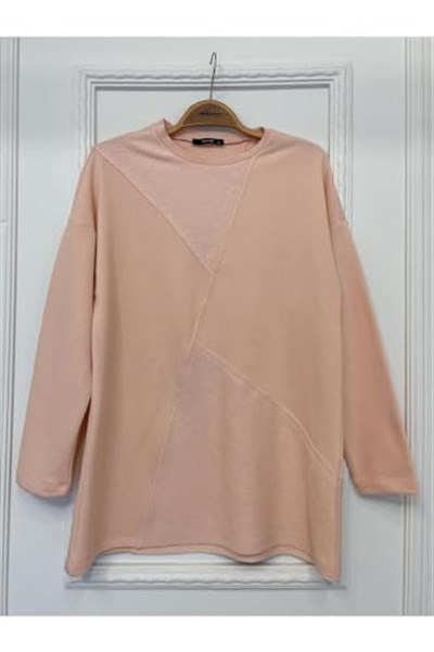 2228_Dikiş Detaylı Oversize Eşofman Tesettür Takım