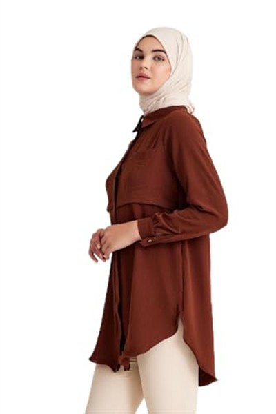 2241_Cepli Uzun Kol Tunik Gömlek
