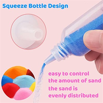 24 ADET Sanat Kumu, 1.5oz Renkli Kum Şişeleri, Kum Sanatları ve El Sanatları Seti, Çocuklar için Doğal Kum, DIY Kum Boyama, Düğün Dekorasyonu