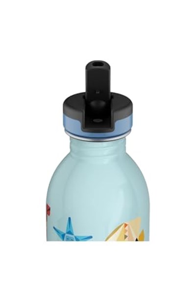 24Bottles Kids Bottle Sea Friends Pipetli Paslanmaz Çelik Çocuk Su Matarası 250 ml - Seçenekler: 0.3 Liters, 0.5 Liters, 250 ml, 500 ml
