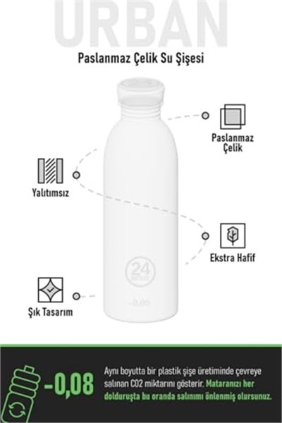 24Bottles Urban üniseks şişe, yetişkinler için, üniseks - Seçenekler: 0.5 Liters, 250 ml