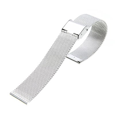 24mm Saat Kordonu Çelik Hasır Silver 1.Kalite Örgü Kordon