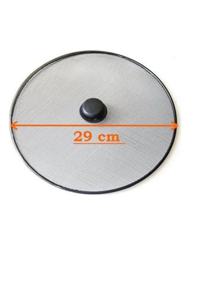29 Cm Yağ Sıçratmaz Tel Kapak Üstten Tutmalı Metal Kızartma Kapağı Tava Üstü Sıçrama Önleyici Kapak