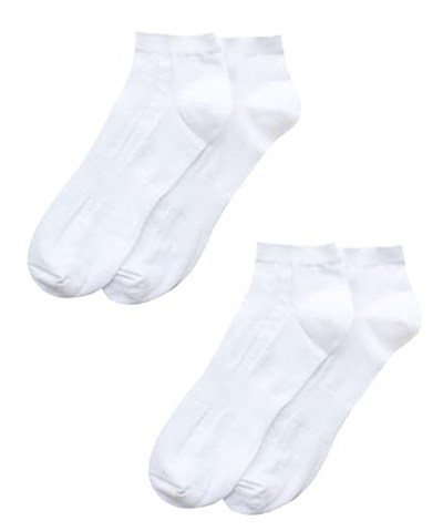 2li Beyaz Spor Kısa Patik Çorap Arch Support 40-44