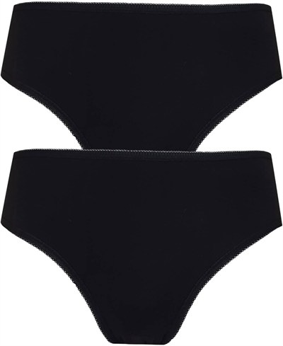 2li Kadın Orta Yüksek Bel Bikini İnce Lastik Pamuklu Ekonomik