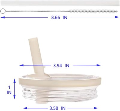 2li Paket Stanley Kapak Değiştirme 40 oz, Stanley Quencher Bardak Aksesuarları, Dökülmeye Dayanıklı Tasarım, Üstün Isıya Dayanıklı Malzeme (Süt Beyazı)