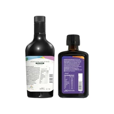 2li Ürün - Ravla Mor Meyveli Karışım - 330g / Organik Zeytinyağı - Bebek Çocuk Yüksek Polifenol 500ml