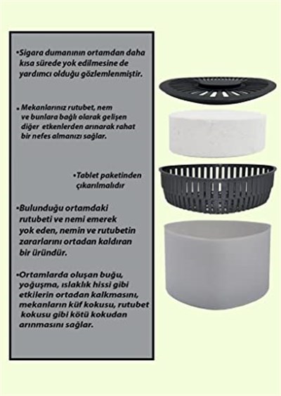 3 Adet 500GR - NATUREL - Nem Alıcılı Ve Rutubet Giderici Aparat Üçgen