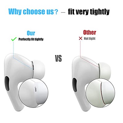 [3 Çift] Yedek Kulaklık Uçları - AirPods Pro 1. ve 2. Nesil İle Uyumlu, Gürültü Azaltma Delikli, AirPods Pro İçin Silikon Kulaklık Uçları, Taşınabilir Saklama Kutusu ve Şarj Kasesine Uygun (S/M/L)