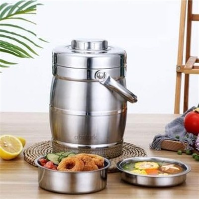3 Kaplı Yemek Termosu 304 Sıcak Soğuk Isı Korumalı 18/10 Krom Kalite%100 Paslanmaz Çelik Sefer Tası
