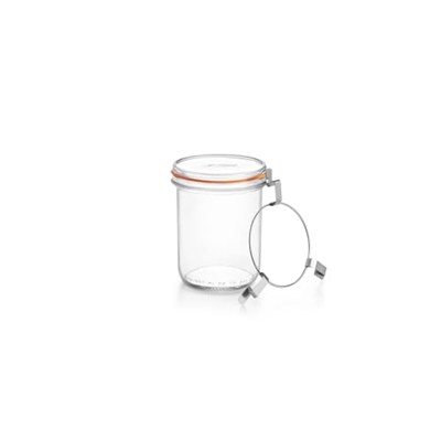 3 Klipsli Cam Kavanoz 580 ml (2 Adet)