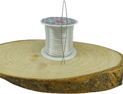 (3130) Lastikli Ip Misina (TAŞ DİZME İĞNESİ HEDİYELİ) (100 METRE) BEYAZ 25