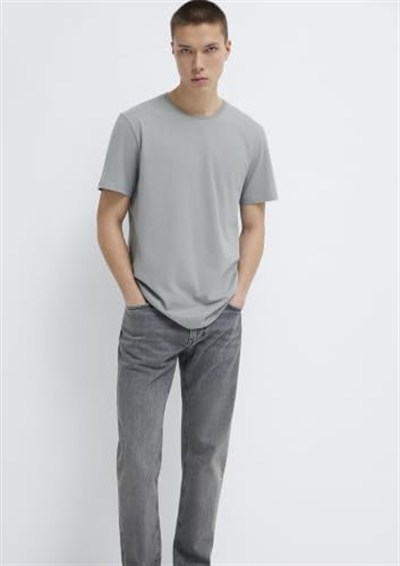 3lü Bisiklet Yaka Erkek Basic Tişört Slim Fit/Dar Kesim 0611784-900