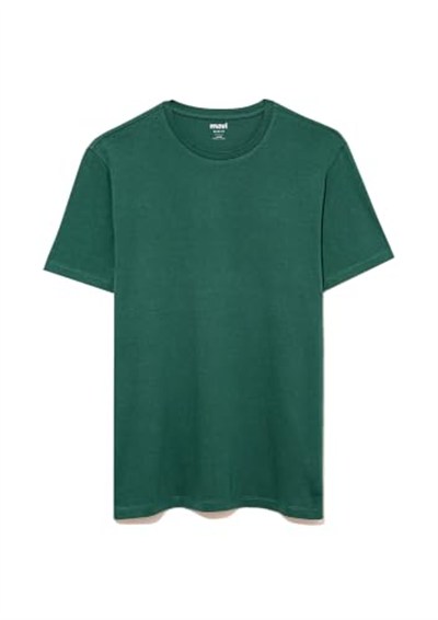 3lü Bisiklet Yaka Erkek Basic Tişört Slim Fit/Dar Kesim 0611784-70490