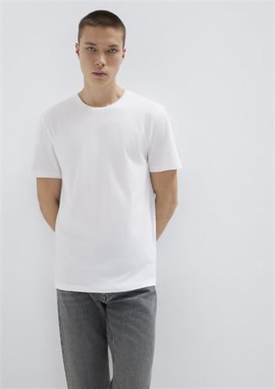 3lü Bisiklet Yaka Erkek Basic Tişört Slim Fit/Dar Kesim 0611784-900
