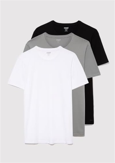 3lü Bisiklet Yaka Erkek Basic Tişört Slim Fit/Dar Kesim 0611784-900