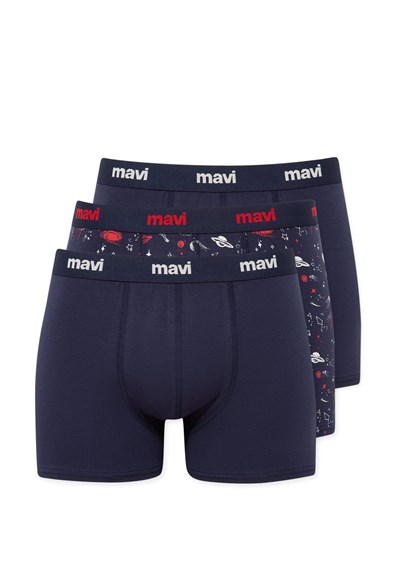 3lü Lacivert Boxer Seti 0910616-900