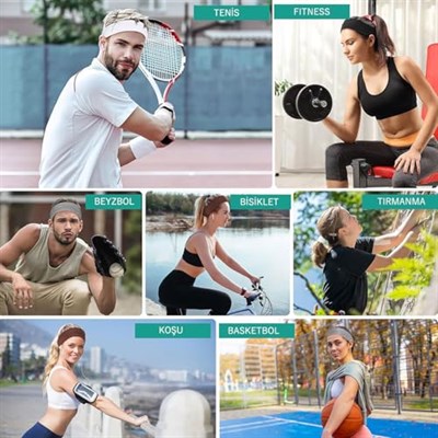 3lü Saç Bandı - Elastik Kaymaz İnce Esnek Pamuk Emici Kadın Saç Bandı Bandana, Unisex Spa Koşu Dans Yoga Pilates Bisiklet Fitness Saç Ter Bandı 3lü Kafabandı Seti
