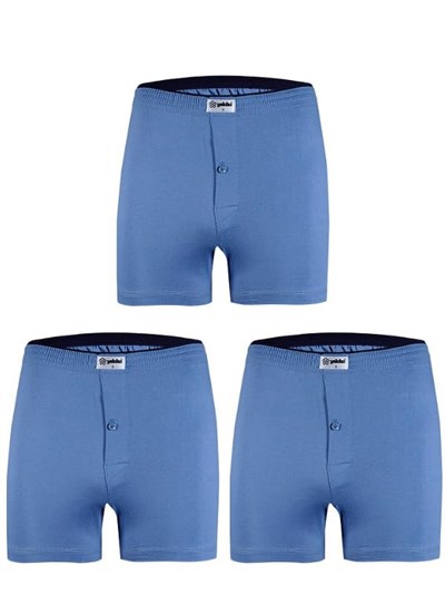 3lü Yıldız Erkek Penye%100 Pamuk Boxer