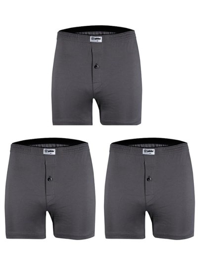 3lü Yıldız Erkek Penye%100 Pamuk Boxer