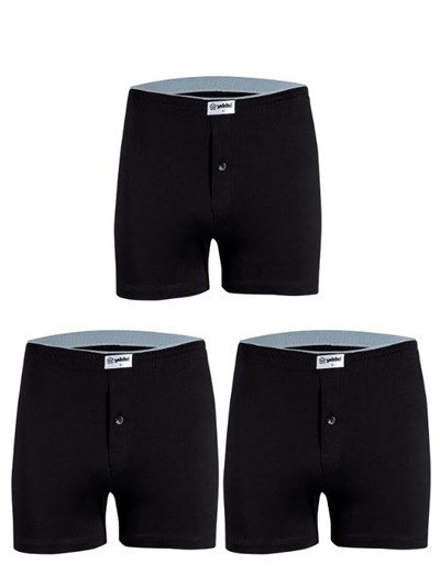 3lü Yıldız Erkek Penye%100 Pamuk Boxer