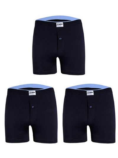 3lü Yıldız Erkek Penye%100 Pamuk Boxer