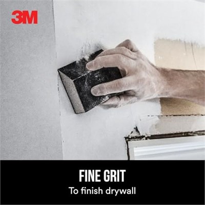 3M Açılı Zımpara Süngeri, İnce Kum, Islak veya Kuru Kullanın, Çok Amaçlı Zımparalama İçin Harika, Yıkanabilir ve Yeniden Kullanılabilir, İç ve Dış Projeler İçin Kullanın, Mükemmel Köşe/Detay Çalışması