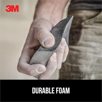 3M Açılı Zımpara Süngeri, İnce Kum, Islak veya Kuru Kullanın, Çok Amaçlı Zımparalama İçin Harika, Yıkanabilir ve Yeniden Kullanılabilir, İç ve Dış Projeler İçin Kullanın, Mükemmel Köşe/Detay Çalışması